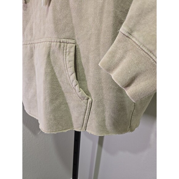 Beige Said The Sky Marble Hoodie Sweatshirt Med Band Sweater Cozy Unisex Raw Hem - Picture 4 of 8